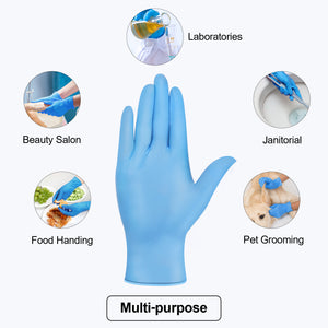 Schneider Disposable Vinyl Synthetic Exam Gloves, Blue, VSFB30 Series (4 mil), 50ct Box image 14