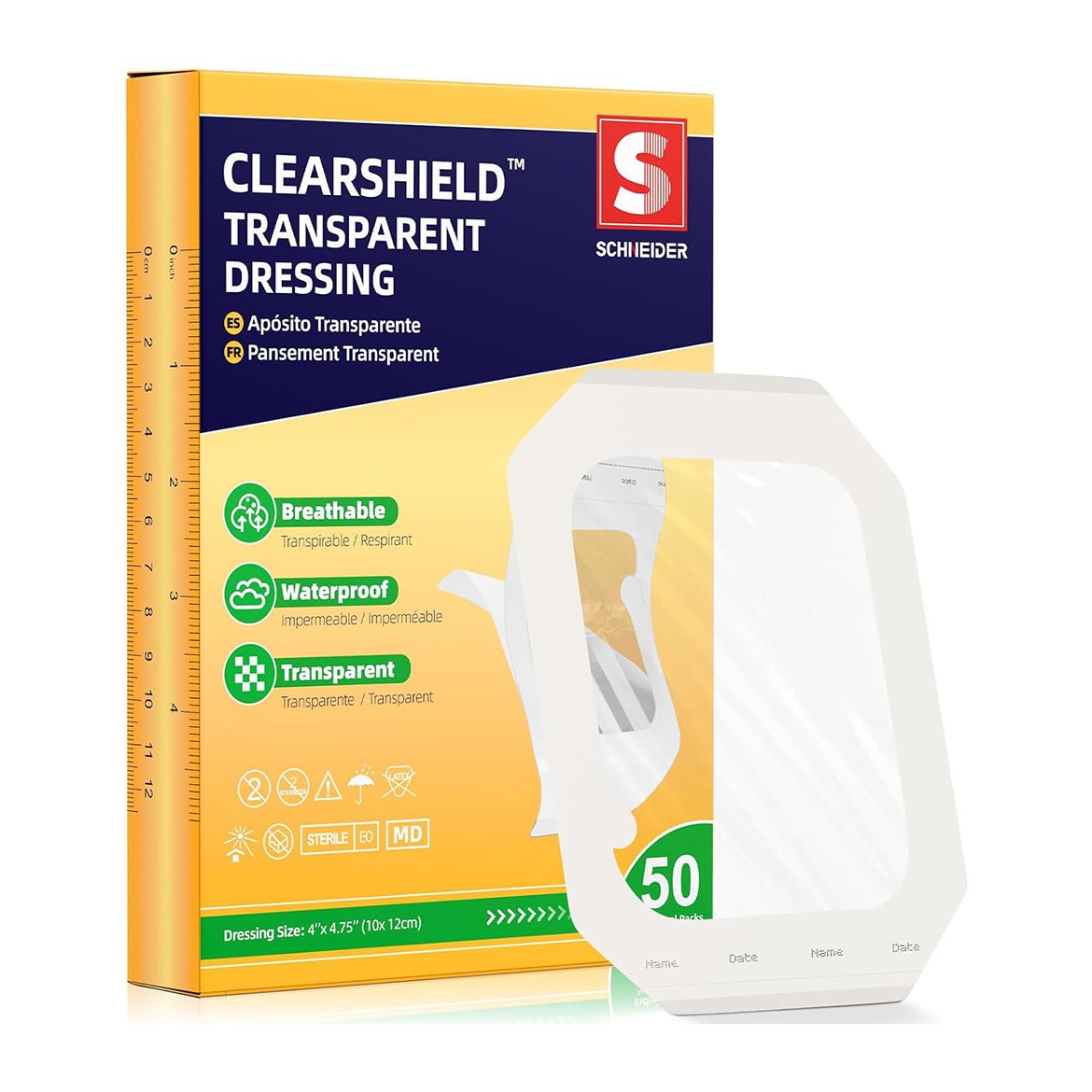 Transparent Film Dressing – Breathable Adhesive Bandage, 4