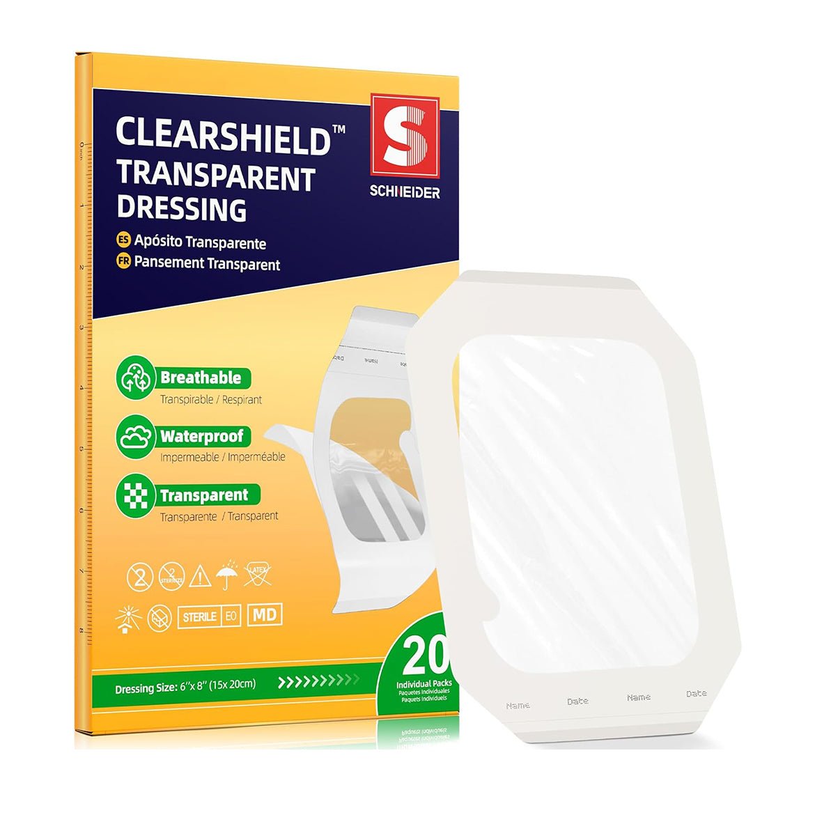 waterproof transparent dressing Nexcare Tegaderm Waterproof Transparent Dressing, 8 ct