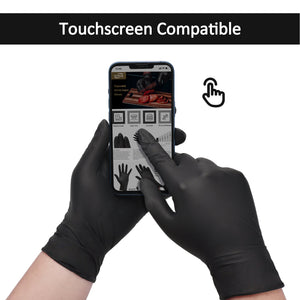 SwiftGrip Disposable Light-Duty Nitrile Gloves 20x50 Case Pack - Black (EN35K) 3Mil