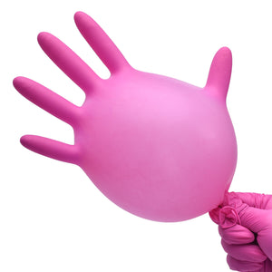 Nitrile Gloves Latex-Free 20x50 Case Pack 4Mil Disposable Gloves Fuchsia, SwiftGrip (EN35F)