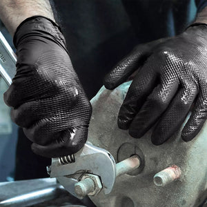 TitanFlex HD45K Heavy-Duty Black Nitrile Gloves - for auto repair