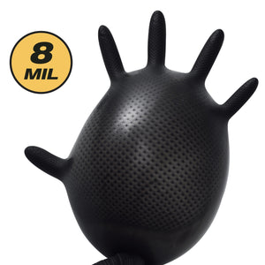 TitanFlex Disposable Heavy-Duty Industrial Nitrile Gloves, Black, HD45K Series (8 mil), 50ct Box image 13