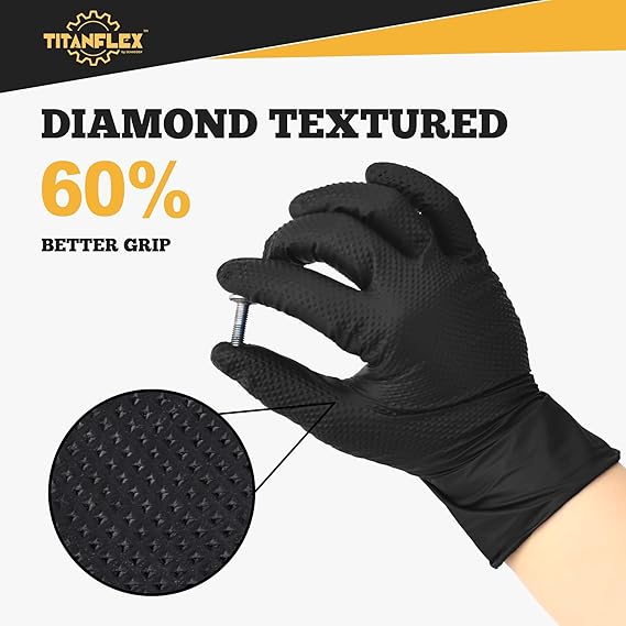 TitanFlex Nitrile Gloves BLACK GLOVE