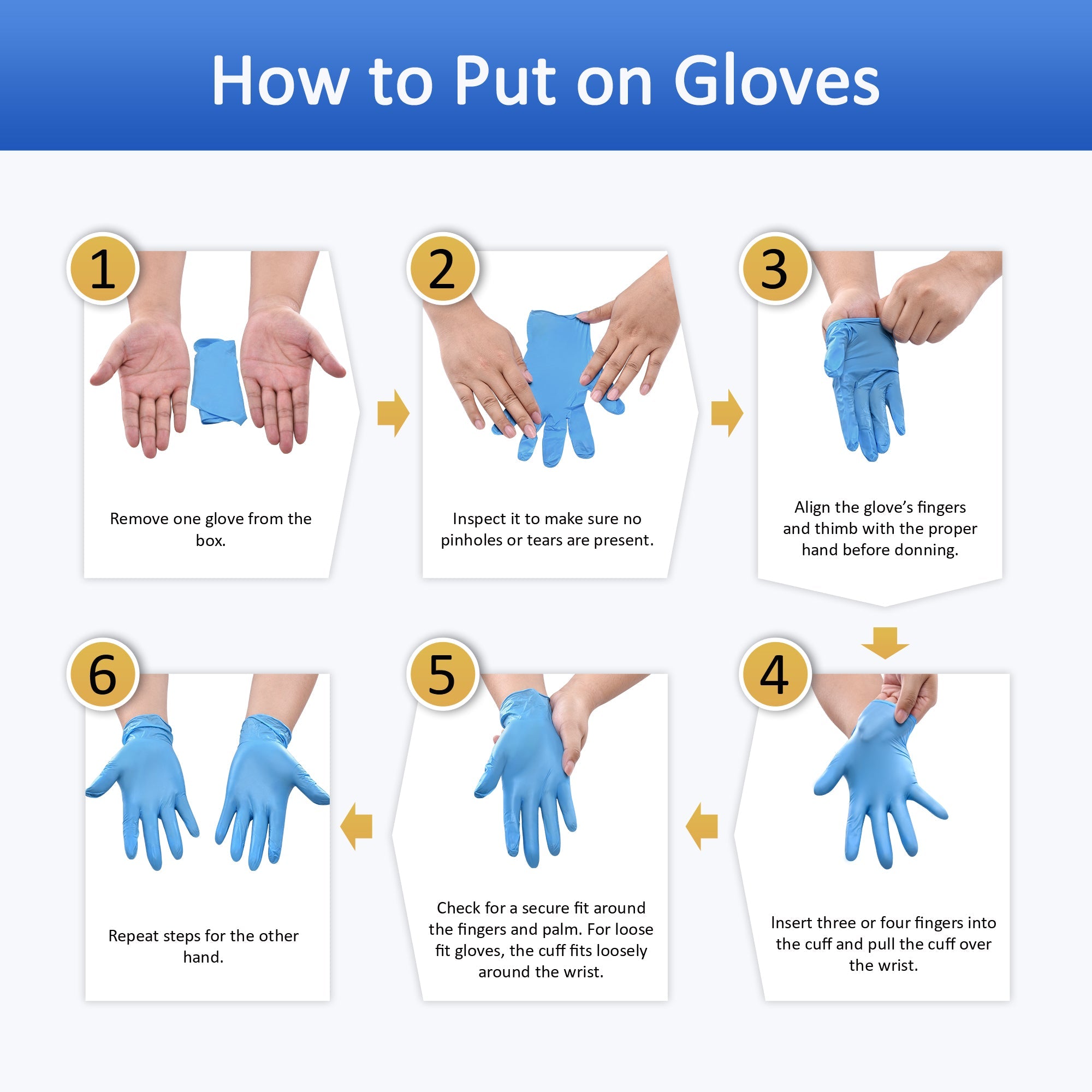 Schneider Vinyl 4Mil Disposable Gloves Blue - (VSFB30)