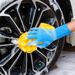 Schneider Nitrile Exam Gloves Extended 12 Inches Cuff Blue - (NXFT70) car wash