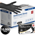 Schneider Nitrile Gloves, 10,000 Count, Black, 4Mil - (NBFK710X-C)
