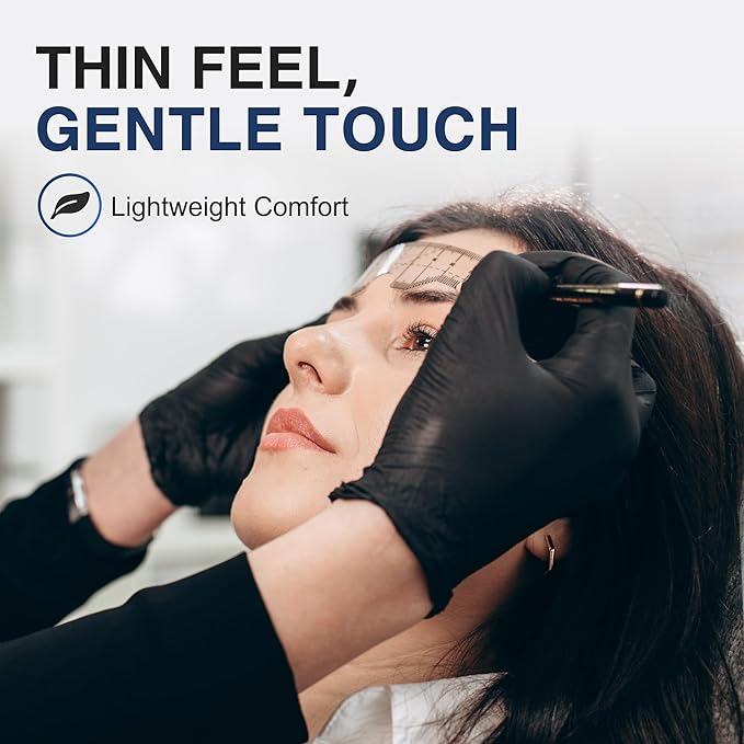 Schneider Nitrile Gloves Latex-Free 2.5Mil Disposable Gloves Black - (NBFK41)