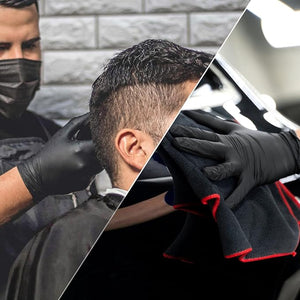 Schneider Nitrile Disposable Gloves Black - (NBFK61) - barber