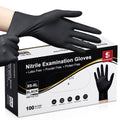 Schneider Vinyl Gloves, Latex-Free, 3Mil, Disposable, Gloves, Black, NBFK61, 100 Count, Medium
