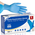 Schneider Vinyl Gloves, Latex-Free, 4Mil, Disposable, Gloves, Blue, NBT70, 100 Count, Medium
