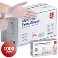 Schneider Vinyl Gloves Clear, 1,000 Count, 4Mil - (VMFC2001-C)