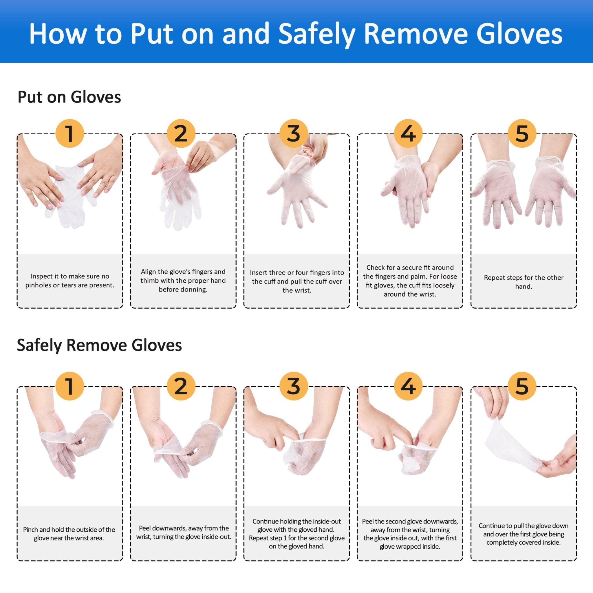 Schneider Disposable Vinyl Exam Gloves, Clear, VMFC20 Series (4 mil), 50ct Box image 14