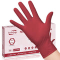 SwiftGrip Disposable Light-Duty Nitrile Exam Gloves Case Pack – Burgundy, 3 Mil, EN35U Series, (20) x 50 Count Boxes (1000 Count)