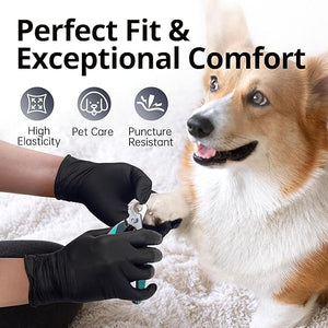 SwiftGrip Disposable Light-Duty Nitrile Gloves 20x50 Case Pack - Black (EN35K) 3Mil