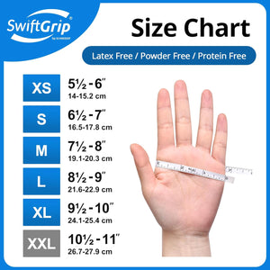 SwiftGrip Disposable Light-Duty Nitrile Gloves 20x50 Case Pack - Blue (EN35B) 3Mil