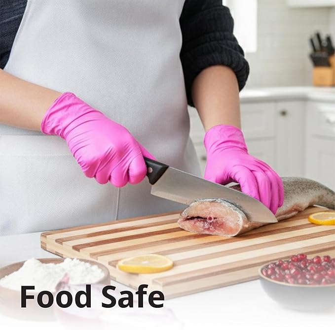 Nitrile Gloves Latex-Free 20x50 Case Pack 4Mil Disposable Gloves Fuchsia, SwiftGrip (EN35F)