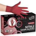 SwiftGrip Nitrile Gloves Latex-Free, 4Mil, Disposable Gloves, Burgundy, EN35U, 100 Count