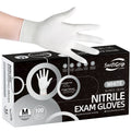 SwiftGrip Nitrile Gloves Latex-Free, 4Mil, Disposable Gloves, White, EN35W, 100 Count