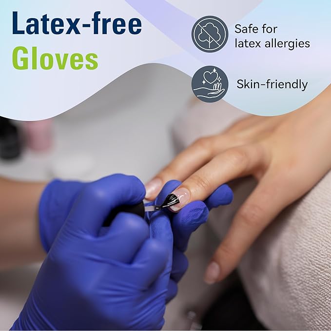 SwiftLite Nitrile Gloves Latex-Free 2.5Mil Disposable Gloves Dark Blue - (FN28D)