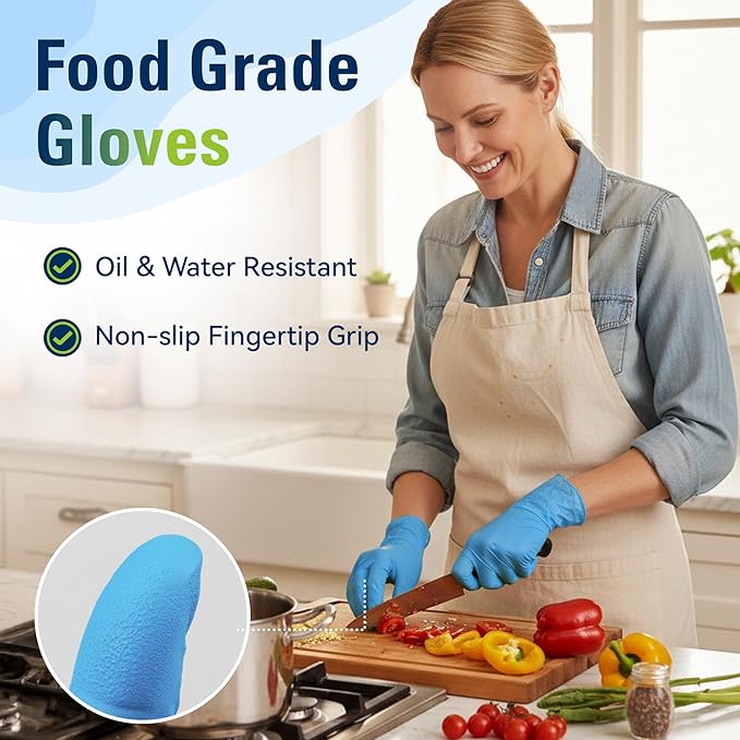 SwiftLite Nitrile Gloves Latex-Free 2.5Mil Disposable Gloves Blue - (FN28B)