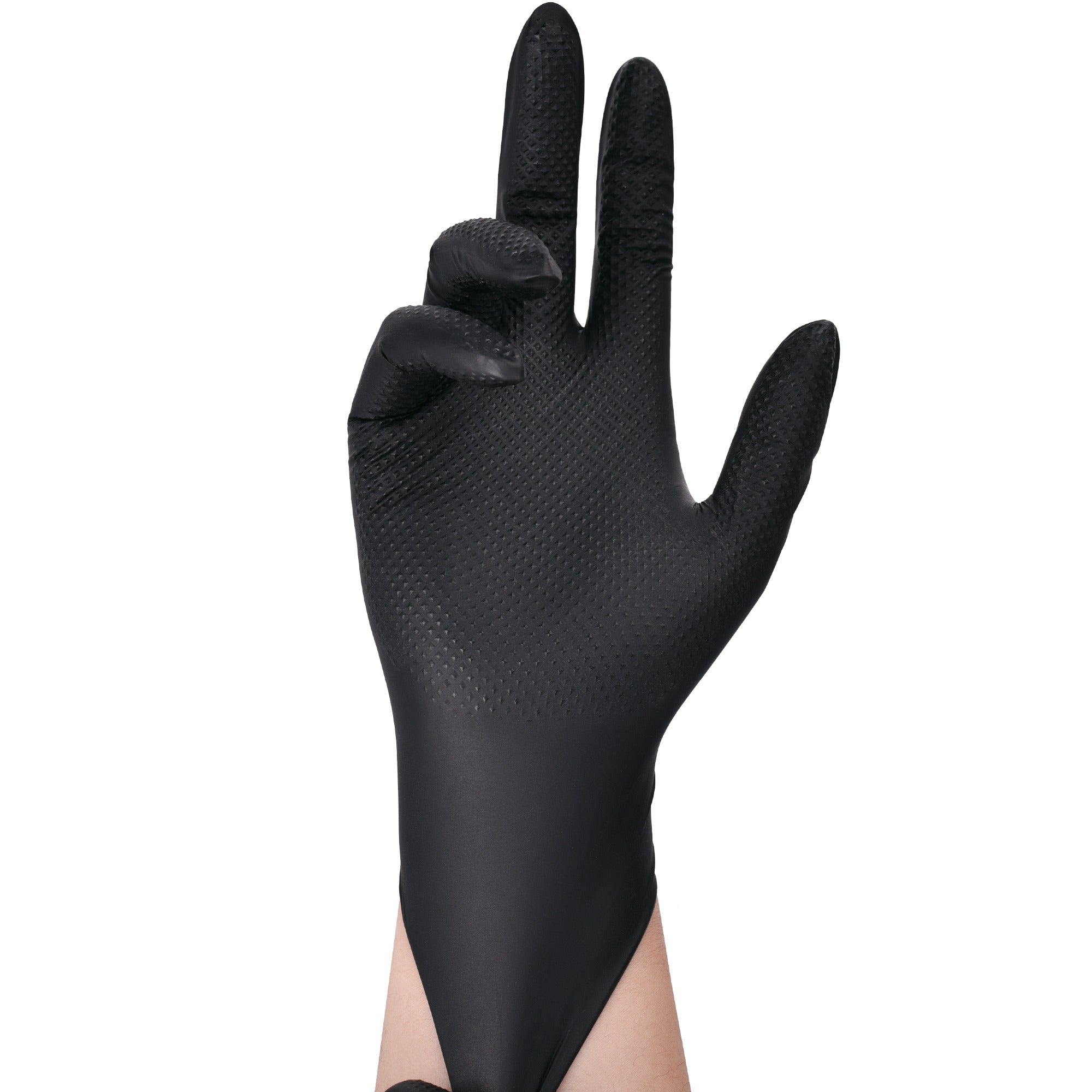 TitanFlex HD45K Heavy-Duty Black Nitrile Gloves
