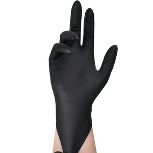 TitanFlex HD45K Heavy-Duty Black Nitrile Gloves