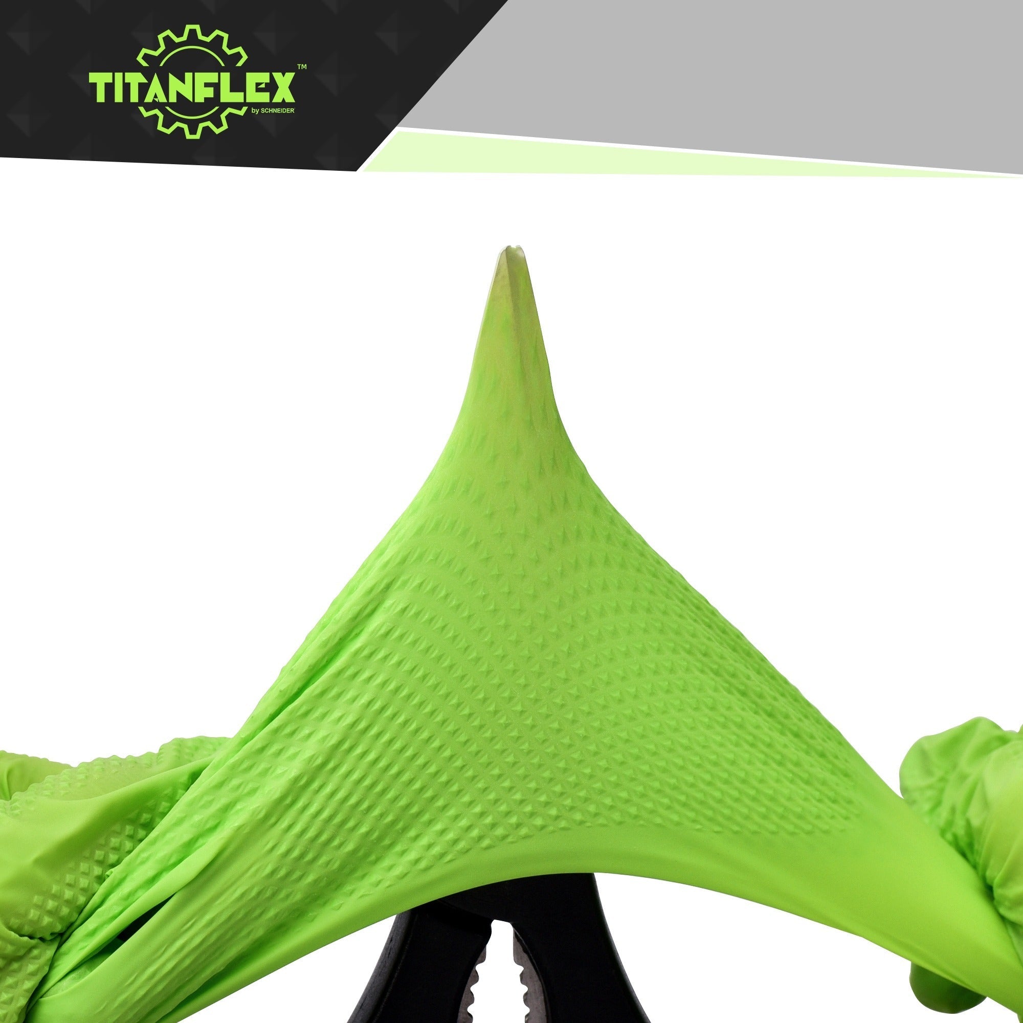 TitanFlex HD45G Heavy Duty Green Industrial Nitrile Gloves - Puncture resistant