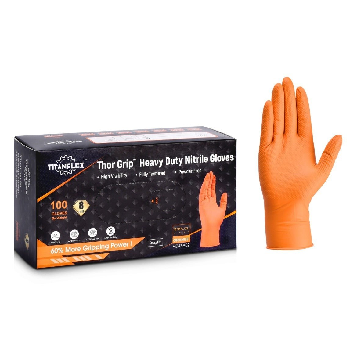 8-mil Premium Nitrile TitanFlex gloves