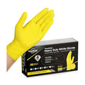 TitanFlex Disposable Heavy-Duty Industrial Nitrile Gloves Case Pack – Yellow, 6 Mil, HD25Y Series, (10) x 100 Count Boxes (1000 Count)