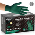 TitanFlex Heavy Duty Nitrile Gloves Latex-Free 8Mil Disposable Gloves Dark Green - (HD45X)