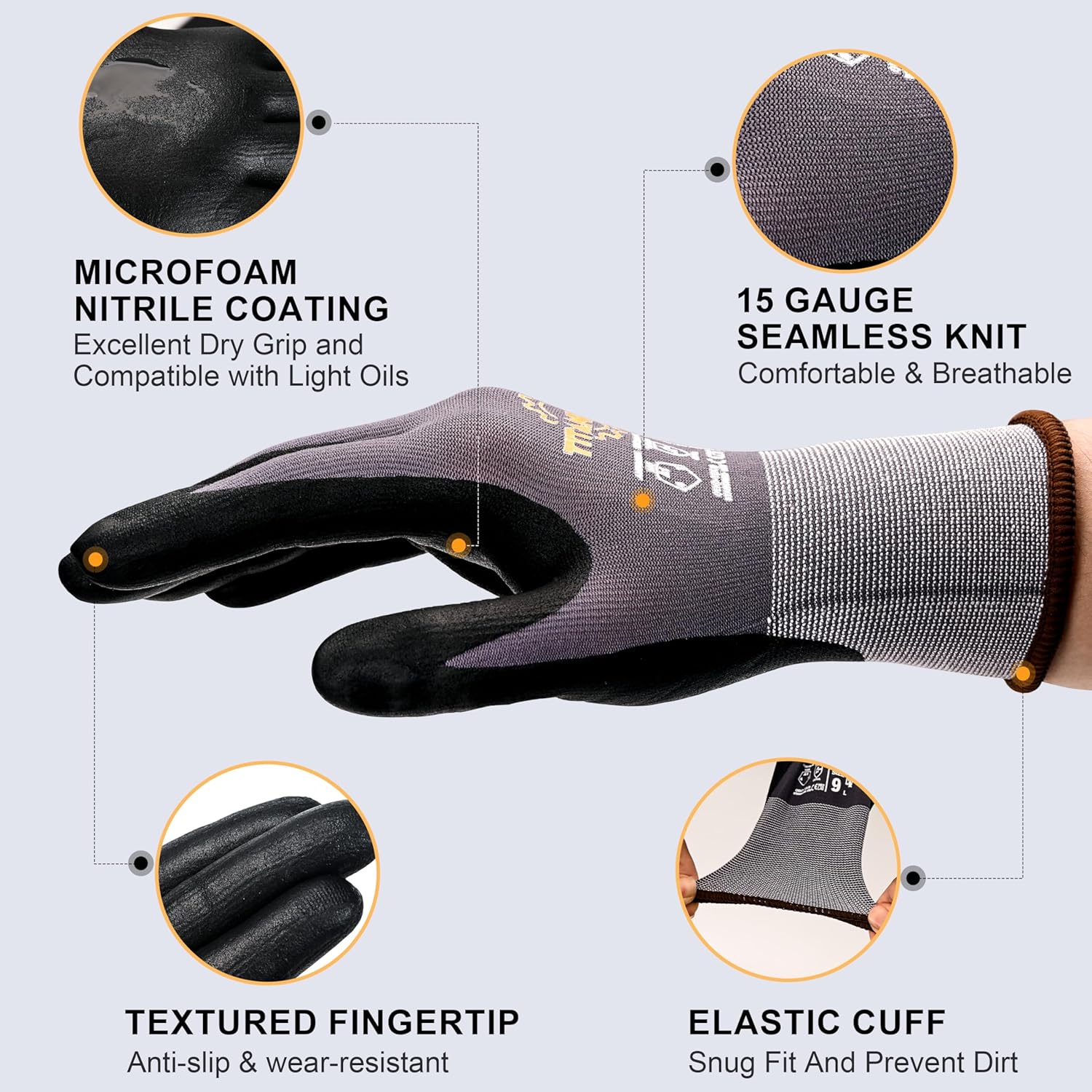 TitanFlex Microfoam Nitrile Coated Work Gloves - (NP23 Series)