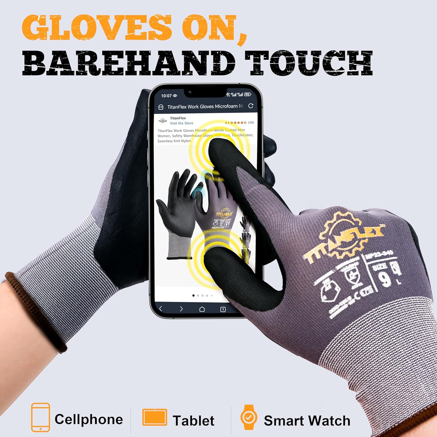 TitanFlex Microfoam Nitrile Coated Work Gloves - (NP23 Series)