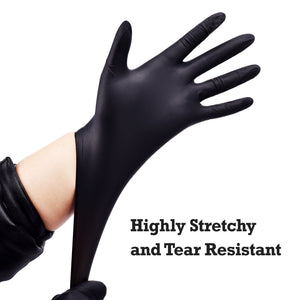 TitanFlex Disposable Heavy-Duty Nitrile Exam Gloves, Black, HD20K Series (6 mil), 100ct Box image 8
