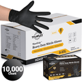TitanFlex Nitrile Gloves Black, 10,000 Count, 8mil - (HD45K01-C)