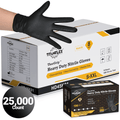 TitanFlex Nitrile Gloves Black, 25,000 Count, 8mil - (HD45K01-C)