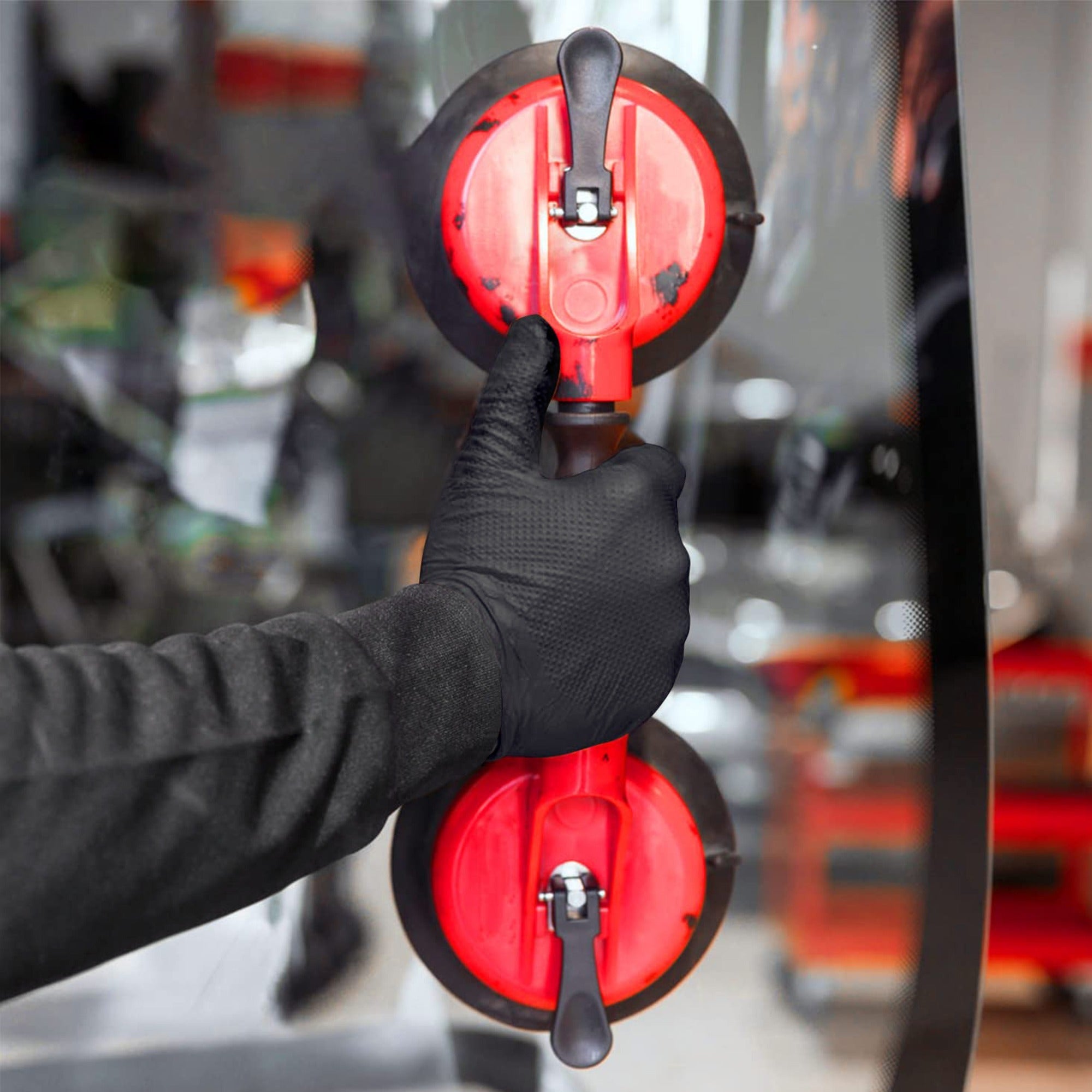 TitanFlex Disposable Heavy-Duty Industrial Nitrile Gloves, Black, HD45K Series (8 mil), 100ct Box image 11