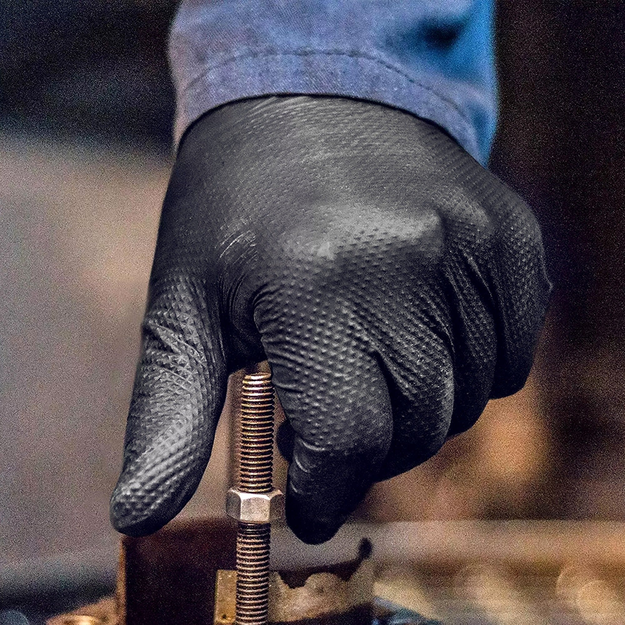 TitanFlex Disposable Heavy-Duty Industrial Nitrile Gloves, Black, HD45K Series (8 mil), 100ct Box image 8