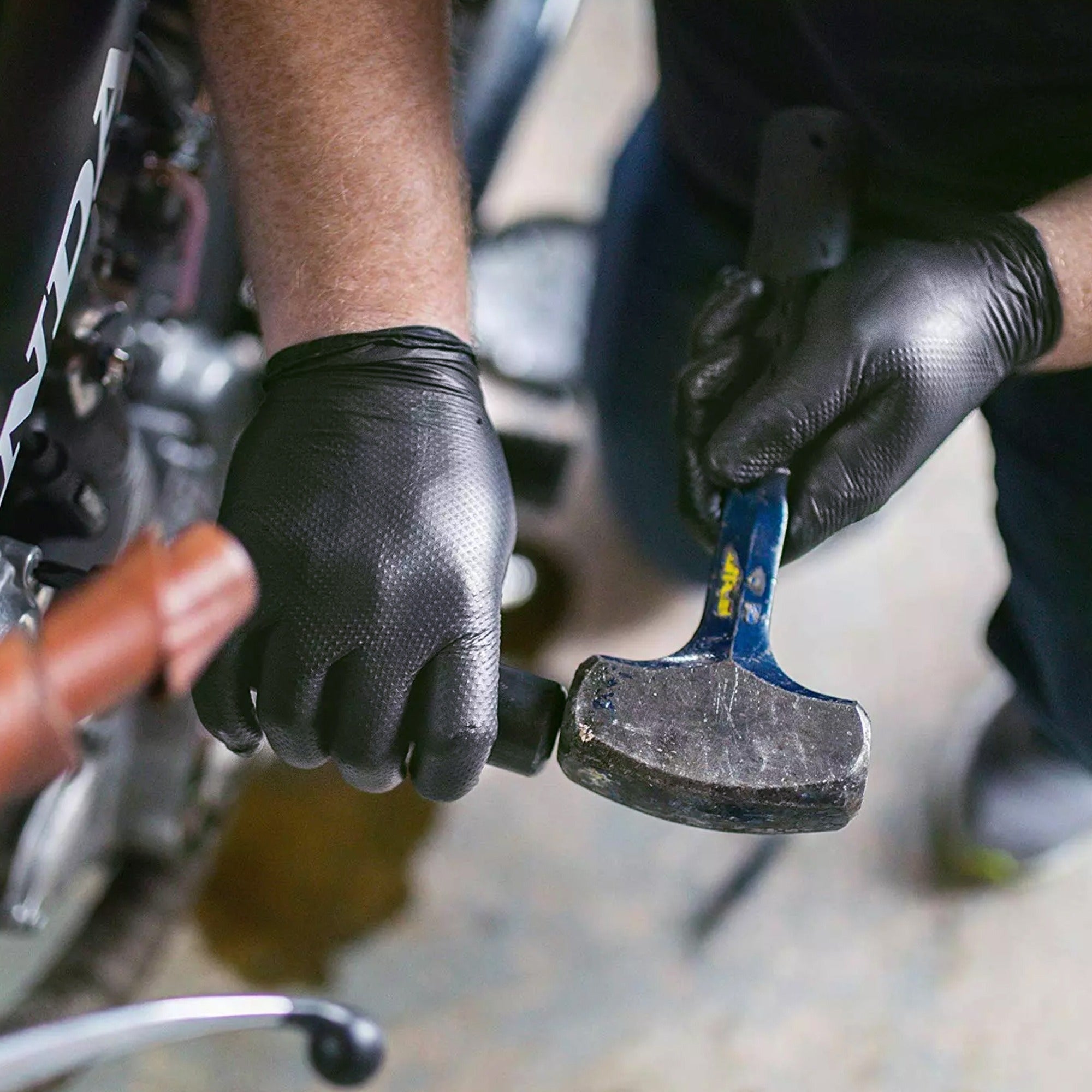 TitanFlex Disposable Heavy-Duty Industrial Nitrile Gloves, Black, HD45K Series (8 mil), 100ct Box image 10