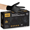 TitanFlex Nitrile Gloves Latex-Free 6Mil Disposable Gloves Black - (HD20K)