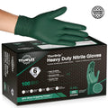 TitanFlex Nitrile Gloves, Latex-Free, 6Mil, Disposable Gloves, Dark Green, HD25X, 100 Count, Large
