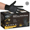 TitanFlex Nitrile Gloves, Latex-Free, 8Mil, Disposable Gloves, Black, HD45K, 100 Count, Large